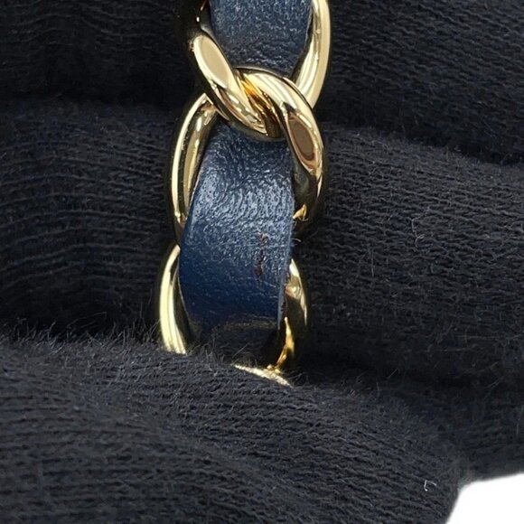 CHANEL Coco Neige Bowling Bag Size Large Shearling/Lambskin Navy AS5059 - Picture 6 of 13